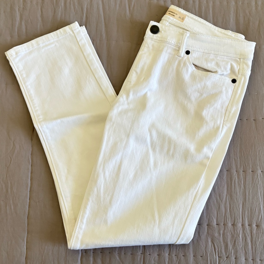 White Denim J. Jill Authentic Fit Slim Ankle White Denim Jeans Size 6